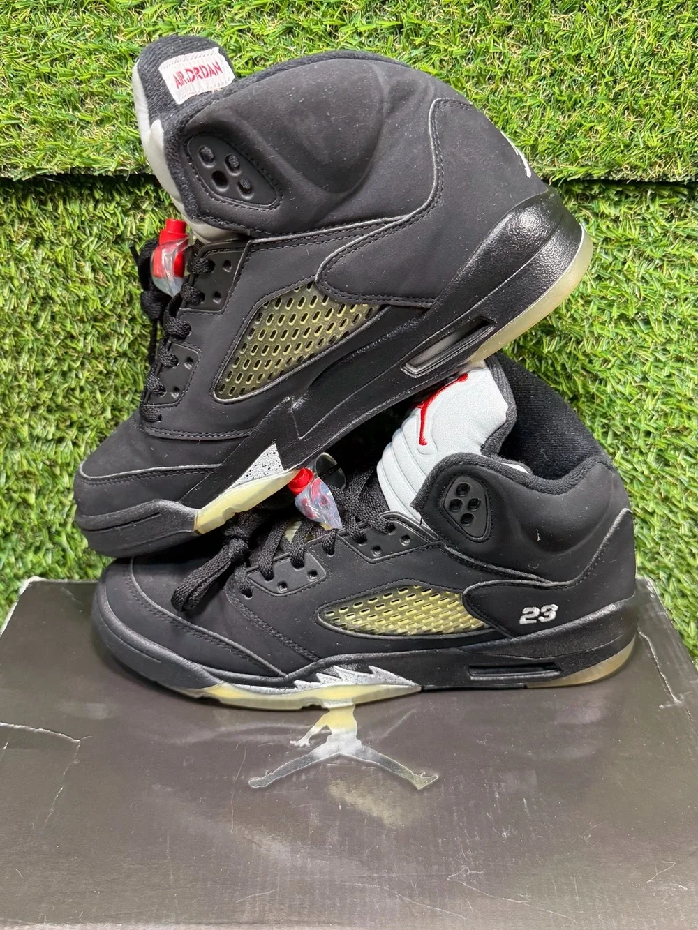 2007 Nike Air Jordan 5 Retro GS Black Metallic 134092-004 Size 5Y w/ Box